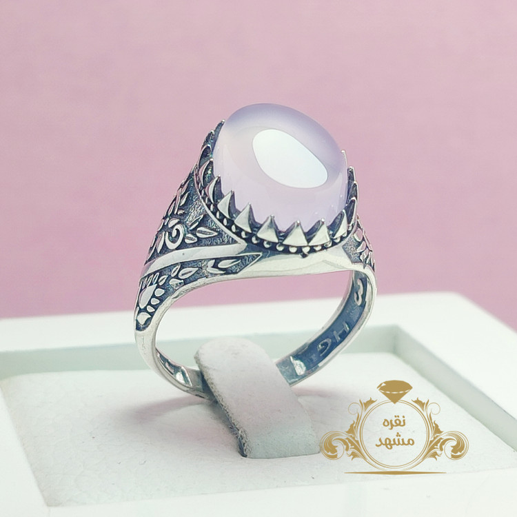 انگشتر عقیق سوسنی نقره ۹۲۵ کد 081645435